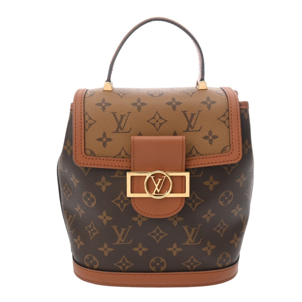 Louis Vuitton Monogram Reverse Dauphine Backpack Brown Canvas Daypack